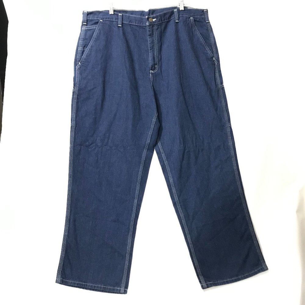 NWT Mens 42x30 Carhartt Dungaree Fit Dark Wash Denim Jeans